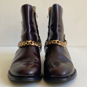 Burberry Prorsum Chain-Link Ankle Chelsea Boots